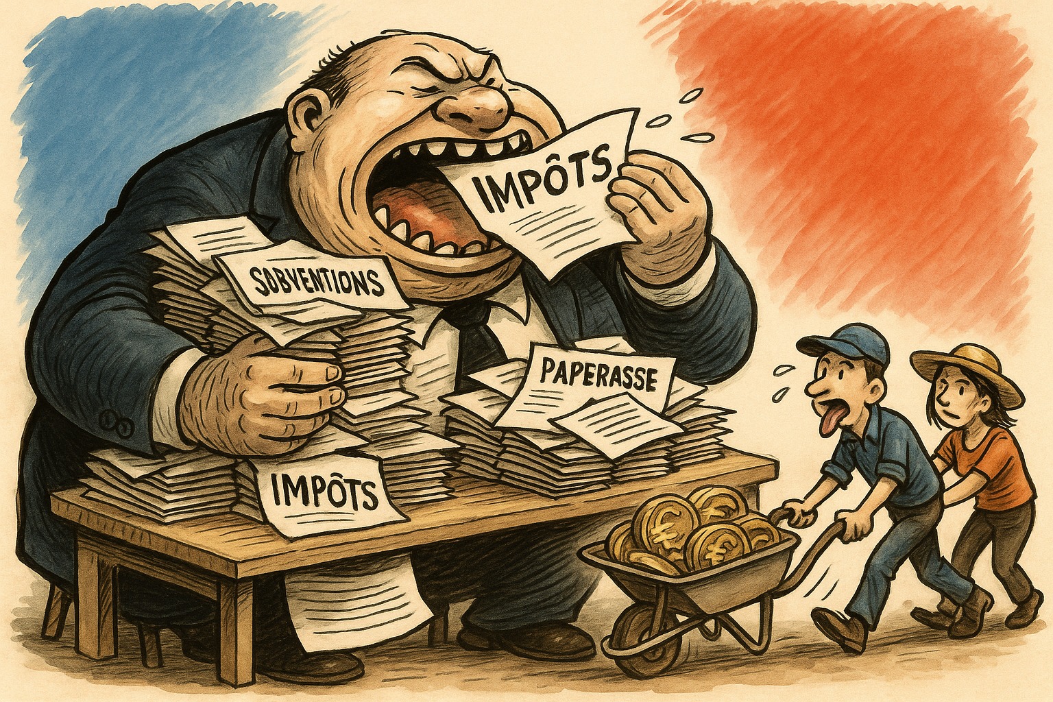 Caricature de l'État ogre